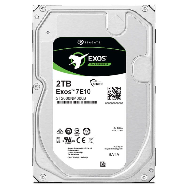 希捷 企业级硬盘 2TB 256MB 7200RPM SATA 银河Exos 7E10系列(SEAGATE ST2000NM000B)
