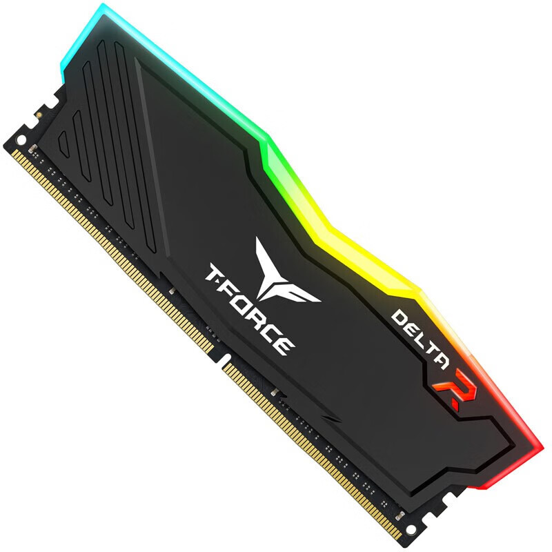 十铨科技（Team） DDR4 3200白色 16GB 电竞内存条DELTA台式机电脑超频炫光RGB马甲灯条 (16G单条)