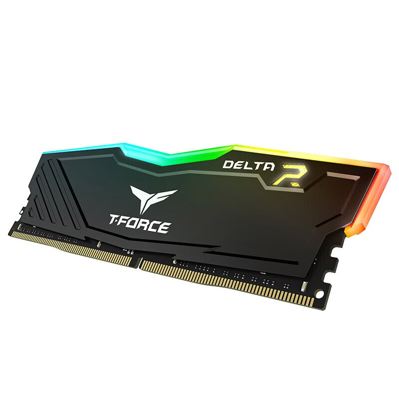 十铨科技（Team） DDR4 3200白色 16GB 电竞内存条DELTA台式机电脑超频炫光RGB马甲灯条 (16G单条)