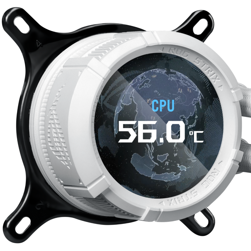 华硕ROG STRIX 飞龙三代360 LCD 吹雪 一体式CPU水冷散热器 白色水冷