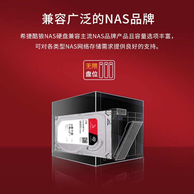 希捷NAS硬盘 4TB 7200转 PMR CMR垂直技术 网络存储 Seagate 酷狼PRO ST4000NT001