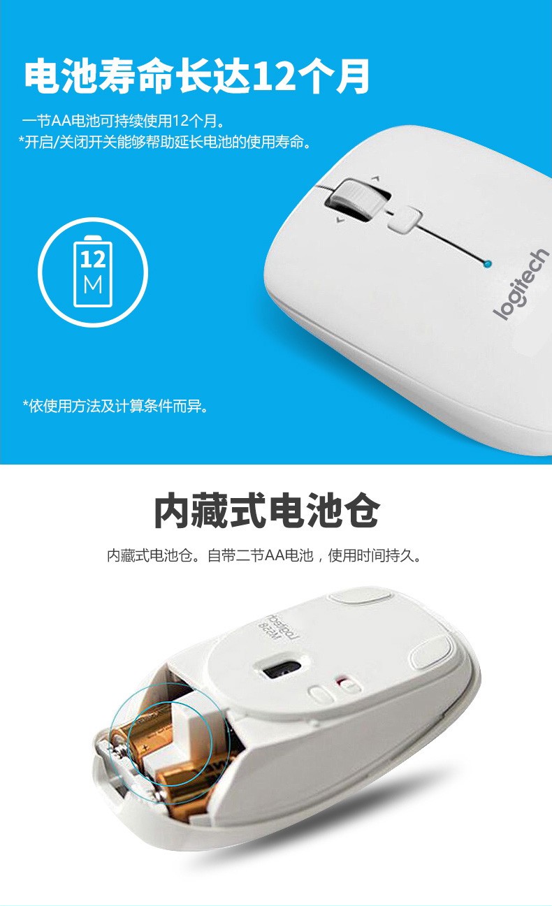 罗技（Logitech）M558 鼠标 无线蓝牙鼠标 办公鼠标 对称鼠标 M558白色