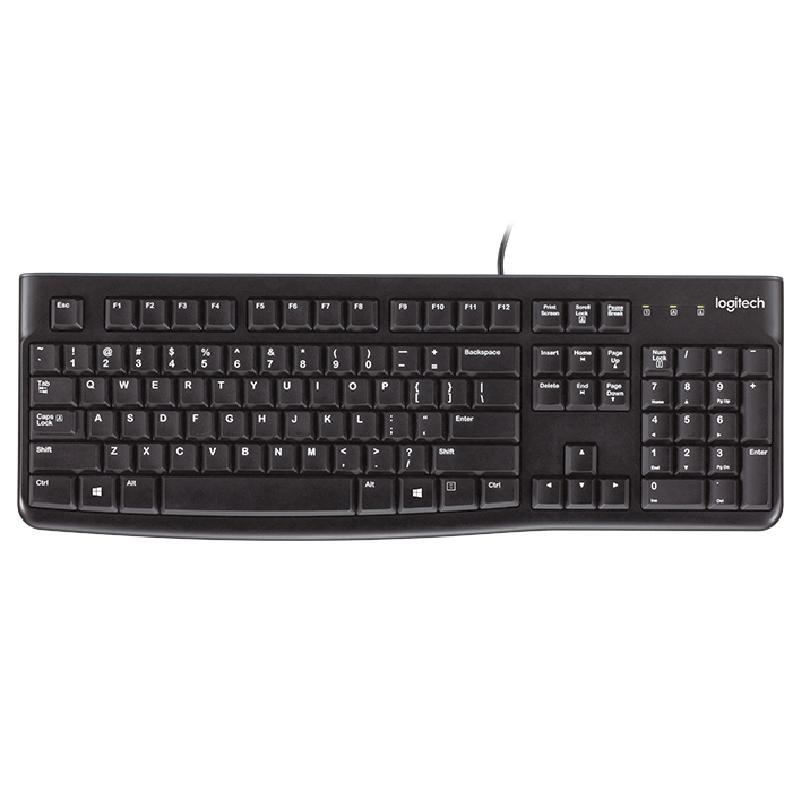 罗技（Logitech）MK120 键鼠套装 有线键鼠套装 办公键鼠套装 全尺寸 黑色